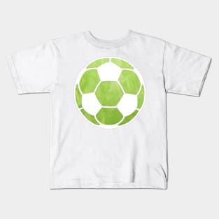 Soccer Ball Green Kids T-Shirt